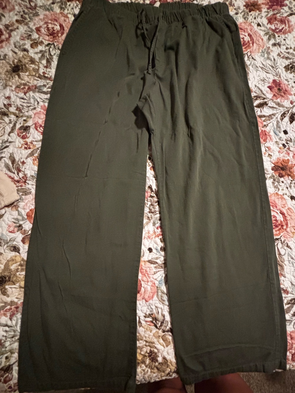 GAP Olive Green Elastic Waist Easy Pants